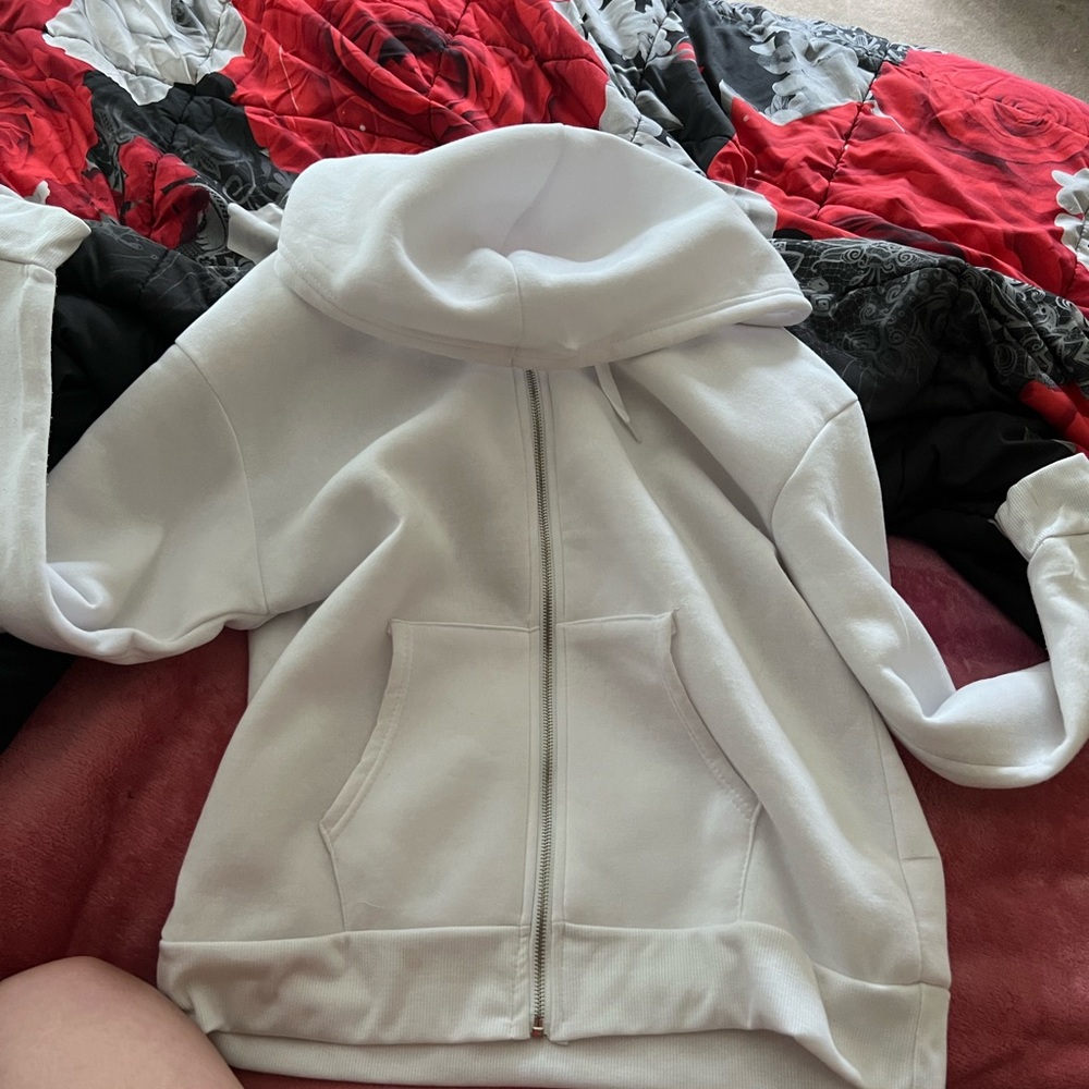 white hoodie